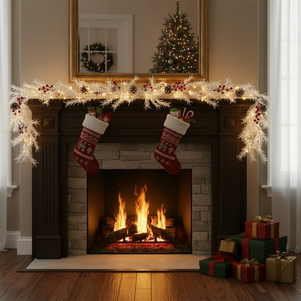 Christmas Decorations Including Artificial Vines Leaves Branches Champagne White Glitter And Gold Powder