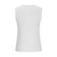 thumbnail image 4 of UPPADA Women's Summer Tank Tops Crew Neck Sleeveless Shirts Ribbed Knit Slim Fitted Basic Cami Tops Casual Blouses Tees,Tank Top for Women Athletic Loose White,S, 4 of 6