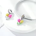 thumbnail image 6 of MULA Mother's Day Gifts 925 Sterling Silver Charms Tulip Bouquet Flower Dangle Pendants Women Gift, 6 of 6