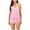 Pink, variant on Christmas pajamas Christmas gift Women's Sexy Silk Pajama Set With V Neck Suspender Vest And Sleeveless Shorts For Home Wear
