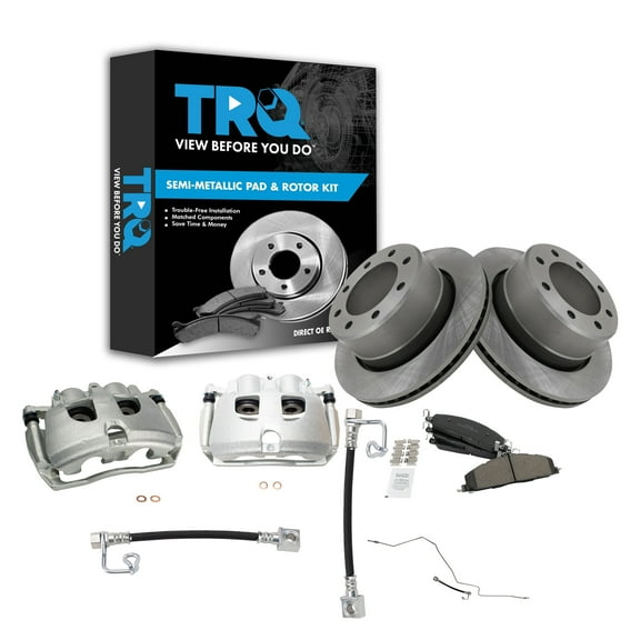 TRQ Rear Brake Pad & Rotor Kit BKA33427 Fits Select 2011-2013 Ram 2500 , 2011-2012 Ram 3500 , 2009-2010 Dodge Ram 2500 , 2009-2010 Dodge Ram 3500