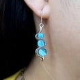thumbnail image 6 of Earrings for Women Ladies Creative Curve Line Fashion Personalized Cat Eye Gem Wavy Jewelry Gifts, 6 of 6