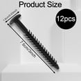 thumbnail image 2 of 12pcs Vinyl Shutter Fasteners, 3in Plastic Shutter Screws for Windows Reverse Barb Exterior Spike Loks Pin Easy Installation Quick Window Blind Fasteners (Black), 2 of 7