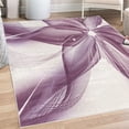 thumbnail image 1 of Abstract Decorative Rug, Geometrical Smoke Like Striped Huge Flower Floral Design Work of Art, Quality Carpet for Bedroom Dorm and Living Room, 6 Sizes, Pale Lilac, by Ambesonne, 1 of 4