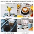 thumbnail image 6 of Pure Black Coasters Set of 2, Simple Solid Color Absorbent Coasters for Drinks, Coaster for Bar Office Dining Coffee Table Accessories Decor, Non Slip Round Desk Coaster, 6 of 9