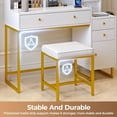 thumbnail image 4 of Vanity Set with Lighted Mirror, VIPLIVE Vanity Desk with Stool Family Room, 4 of 9