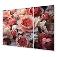 thumbnail image 2 of Designart "Pink Flowers Bouquet Delicate euphony II" Floral Metal Wall Décor Set, 2 of 5