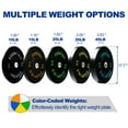 thumbnail image 5 of BalanceFrom 2" Rust-Resistant Olympic Bumper Plate with 7ft Barbell, Black, 370 lb, 12 Count, 5 of 9