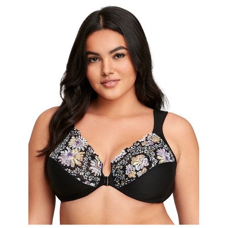 

Glamorise Full Figure Plus Size WonderWire Front-Closure Bra Underwire #1245