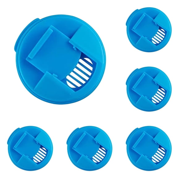 Reusable Soda Can Lids, Plastic Pop Can Covers, 8 Pack Blue 2.3 Inch Snap On Beverage Can Protectors
