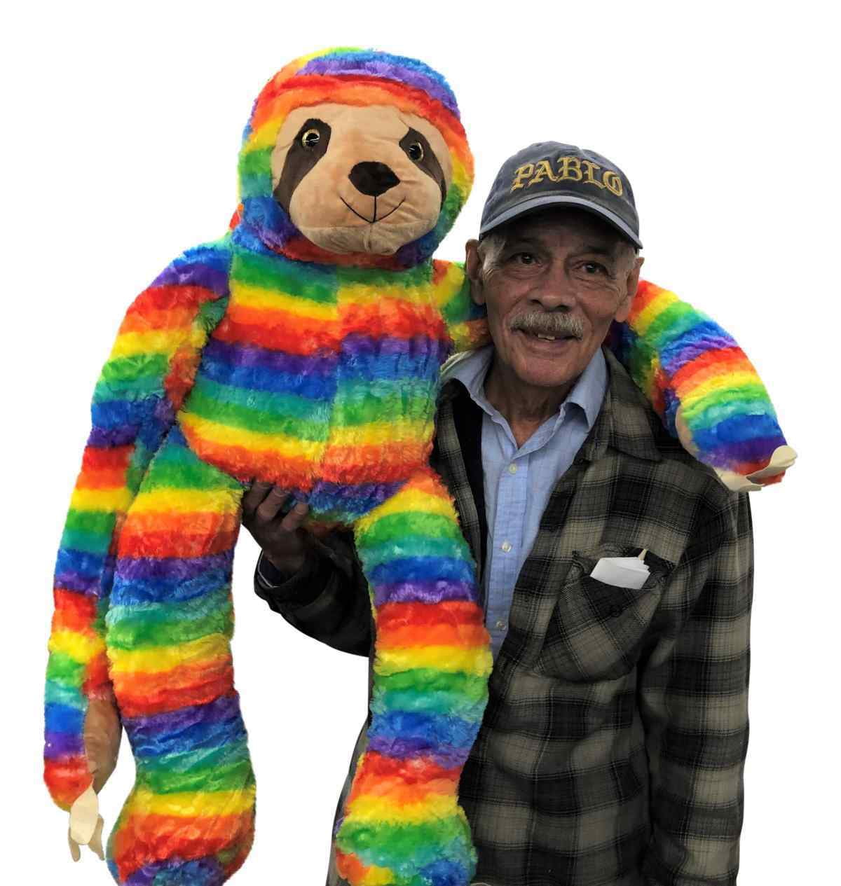 rainbow stuffed sloth