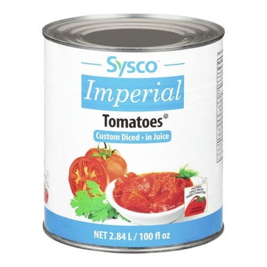 Sysco Imperial Tomato Diced In Juice 2.84LT/100oz