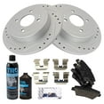thumbnail image 2 of TRQ Rear Ceramic Brake Pad & Performance Rotor Kit for Kia Rio Hyundai Accent BKA21599, 2 of 6