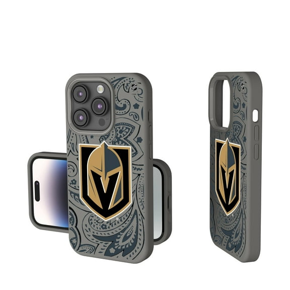 Keyscaper Gray Vegas Golden Knights Paisley Soft Touch iPhone Case