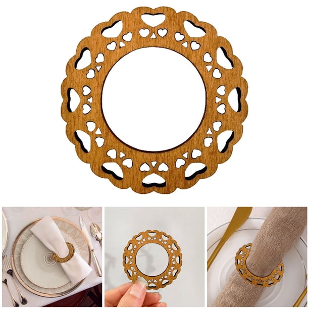 Servilleteros de madera vintage para bodas y recepciones. Elegante decoración para la mesa. Organizador para la mesa.