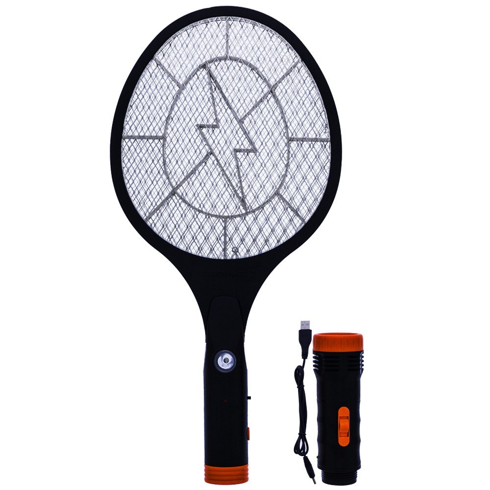 Koramzi Electric Mosquito Swatter \/ Bug Zapper With Rechargable Battery ...