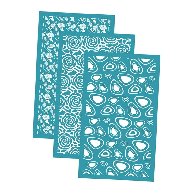 3 Pieces Silk Screen Stencils for Polymer Clay Silk Screen Polymer Clay Reusable flower