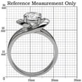 thumbnail image 2 of Womens Silver Ring High polished (no plating) Stainless Steel Ring with AAA Grade CZ in Clear TK066, 2 of 5