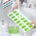 thumbnail image 3 of Ice Cube Tray with Lid and Bin (4 Pack, Multi) Silicone Plastic Ice Cube Trays for Freezer, BPA Free Ice Trays with Bin, Ice Scoop, Ice Tong and Drinking Straw Stackable Ice Trays for Cocktail, 3 of 5