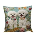 thumbnail image 1 of SIYTUAU Polyester Pillowcase With Dog Print 17.72X17.72 Inch Soft Cushion Cover For Sofa A, 1 of 7