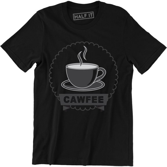 Cawfee - Funny Brewed Hot Coffee Lover Cold Brew Hipster Men's T-Shirt