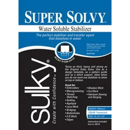 Sulky Solvy Stabilizer - Sulky Super Solvy Water Soluble Stabilizer, 19-1/2