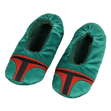 

Star Wars Boba Fett Slippers Embroidered Helmet Slipper Socks No-Slip Sole (XL)