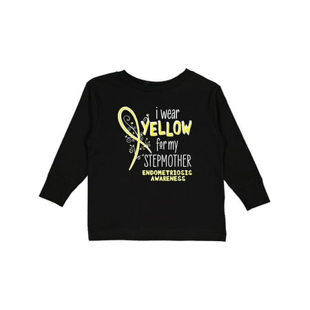 

Inktastic I Wear Yellow for My Stepmother- Endometriosis Awareness Gift Toddler Boy or Toddler Girl Long Sleeve T-Shirt