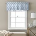thumbnail image 3 of Ocean Anchor Valance Curtain Blue Striped Window Valances Rod Pocket Short Curtains Window Treatments for Kitchen Bedroom Bathroom Laundry 42" x 18", 3 of 9
