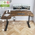 thumbnail image 4 of Radlove Bureau d'Ordinateur en L Électrique Grand de 59 Pouces à Hauteur Réglable avec Contrôleur à Mémoire, Bureau d'Angle Debout, Poste de Travail Moderne avec Panneau en Raccord, Bureau Ergonomique (Cadre Noir + Dessus Brun Rustique), 4 of 4