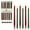 8D-REDGRE, variant on Spiral Taper Candle Red Candlesticks -Green Candle Stick Short Tapered Candles 7.5inches Christmas Twisted Candle for Home Weddings Festive Seasons Holiday set of 4pc