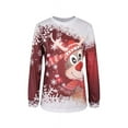 thumbnail image 3 of Gvmfive Women Christmas Print Casual Tops Long Sleeve Shirt Blouse, 3 of 6