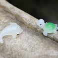 thumbnail image 2 of Figuritas de animales pequeños de vidrio, 3 uds., tortuga de vidrio soplado a mano, delfín, ballena, arte, adorno de animales marinos para decoración del hogar, regalo de cumpleaños, 2 of 5