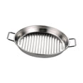 thumbnail image 2 of Bandeja de acero inoxidable para servir, bandeja de almacenamiento, plato reutilizable con asas dobles para ensaladas, entretenimiento, bar, frutas y Plata S, 2 of 8
