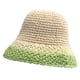 thumbnail image 1 of Sombrero de paja con circunferencia de la cabeza de 56-58cm, protector solar de verano para mujer, sombrero de pescador, sombrero transpirable a juego de color, 1 of 5