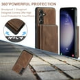thumbnail image 4 of For Samsung Galaxy Note 10 Case, Detachable 2 in 1 PU Leather Zipper Wallet Case for Women Men with RFID Blocking Removable Card Holder Slot Magnetic Closure Shockproof Protective Phone Cover,Brown, 4 of 10