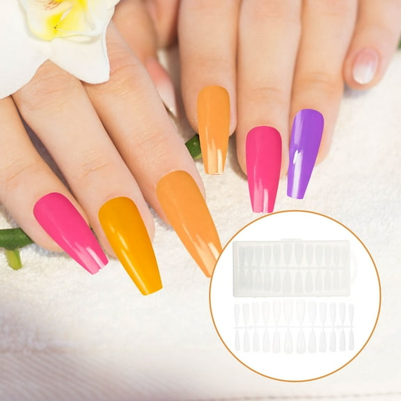 LOLIPPYY Salon Quality White Fake Nail Tips with Square Ends for Daily Or Special Occasion Use