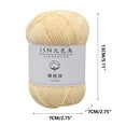 Wozhuob 4 Strand Combed Milk Cotton DIY Doll Crochet Thread, 50g