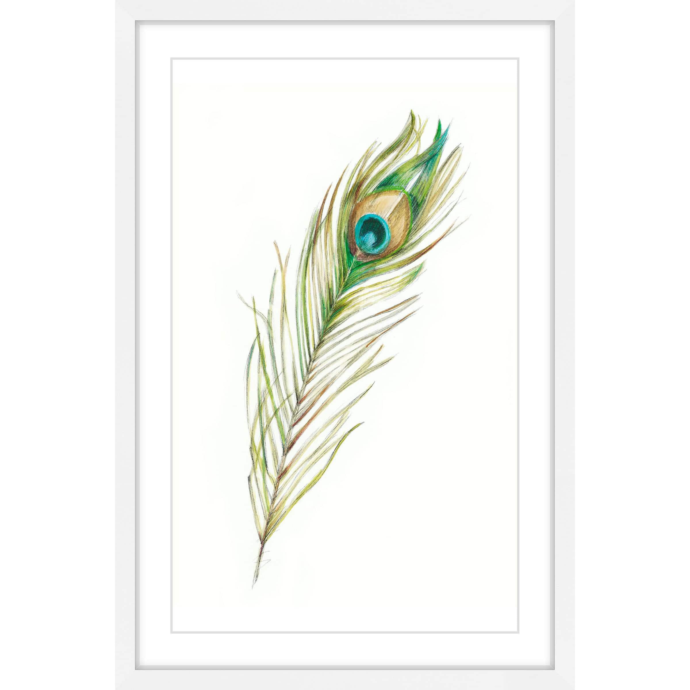 Marmont Hill "Feather Eye" Framed Painting Print
