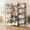 black, variant on Triple Column 5-Tier Industrial Bookshelf with 14 Display Shelves, Rustic Metal Frame Wide Large Bookcase Storage Organizer for Living Room Home Office, Black