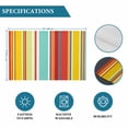 thumbnail image 6 of Red Aqua Stripe Placemats Set of 12, Country Abstract Art Colorful Striped Placemats for Dining Table, Place Mats for Kitchen Tabletop, Waterproof Wipeable Dining Table Mats Set, 6 of 9