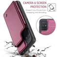 thumbnail image 4 of Mantto Case for Samsung Galaxy A51 4G with Card Holder, Retro PU Leather RFID Blocking Credit Card Slots Double Magnetic Clasp Flip Kickstand Shockproof Phone Cover for Samsung Galaxy A51 4G,Winered, 4 of 9