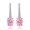 Pink, variant on 925 Sterling Silver Crushed Ice Cut Lab Sapphire Citrine High Carbon Diamonds Drop Gems Dangle Earrings Fine Jewelry