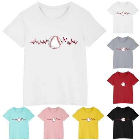 

Fengyings Clearance Toddler Girls Boys T-Shirt Short Sleeve Shirt Cute Graphic Print Summer Tops Tees