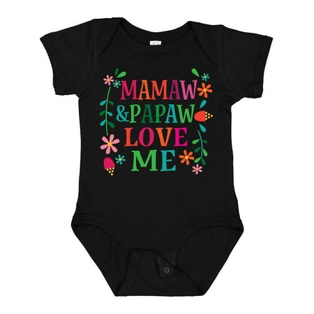 

Inktastic Mamaw and Papaw Love Me Gift Baby Girl Bodysuit