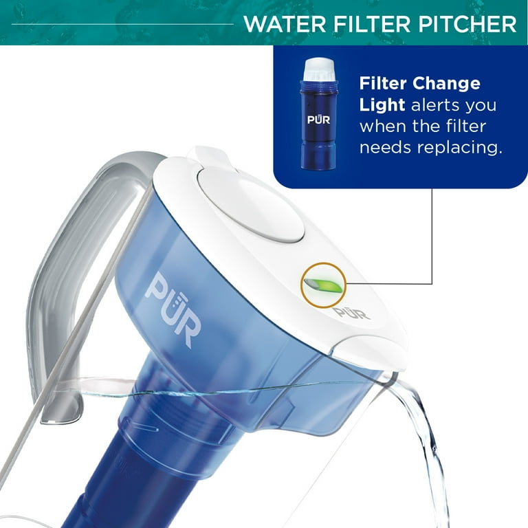 PUR PLUS 11 Cup Water Pitcher Filtration System, PPT111W,