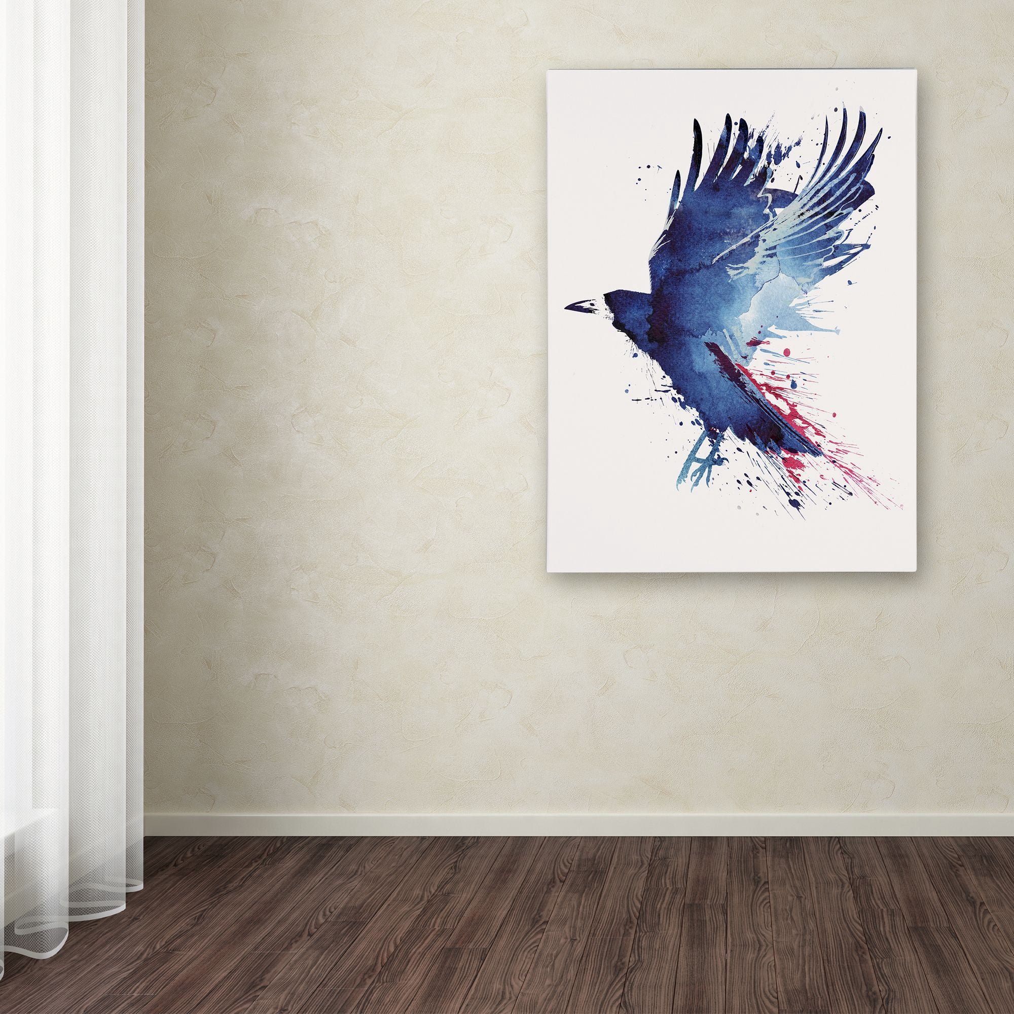 Robert Farkas 'Bloody Crow' Canvas Art 18 x 24