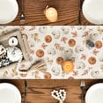 thumbnail image 3 of Smile Orange Pumpkins Fall Maple Leaves Fall Table Runner, Seasonal Autumn Kitchen Dining Table Decoration for Home Party Decor 13x72 Inch, 3 of 7