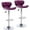 Purple, variant on Bar Stools Set of 2, Scallop-Shaped Adjustable Swivel Barstools, Modern PU Leather Counter Height Stools for Island, Dining, Bistro, Pub (Black/Silver Base)