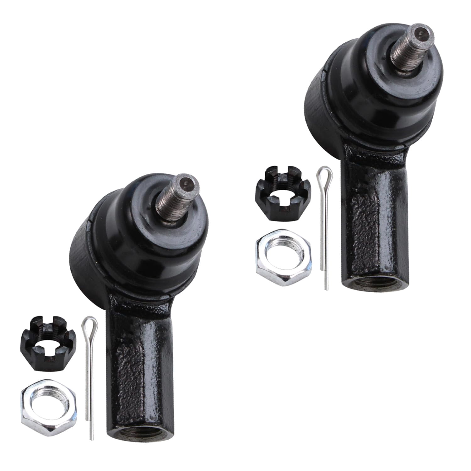Detroit Axle - 12PC Front Lower Control Arms Ball Joint Sway Bar Inner Outer Tie Rod w/Boot Replacement for 2001 2002 2003 2004 2005 Honda Civic Sedan Coupe